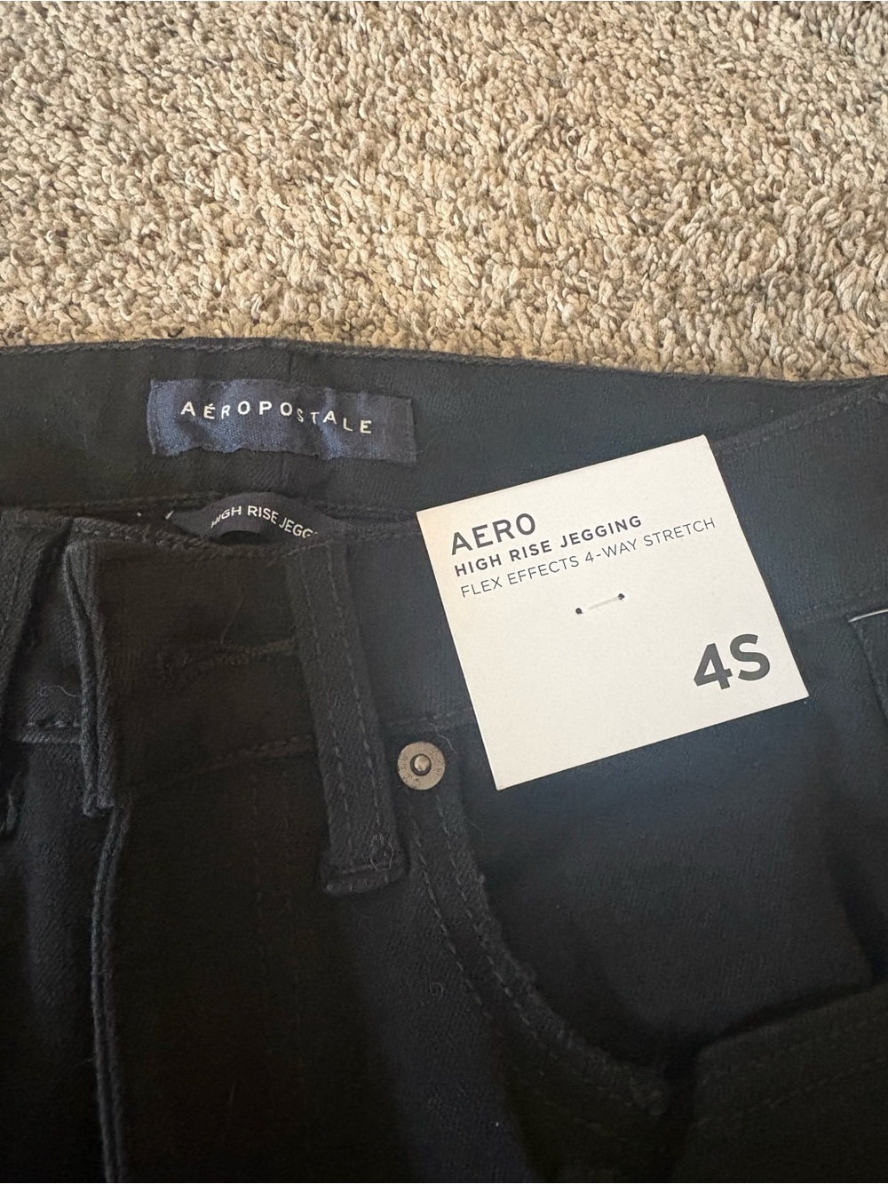 Aeropostale Black High-Rise Skinny Jeggings